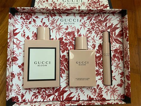 gucci bloom perfume body lotion|Gucci perfume bloom gift set.